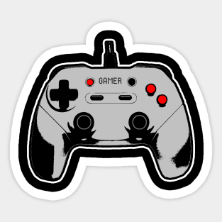 Vintage Game Controller Joystick Video Gamer 8Bit Sticker